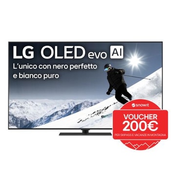 Vista frontale di una TV 65 pollici LG OLED evo AI G5 4K Smart TV 2025 OLED65G56LS